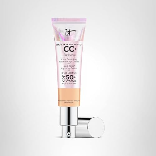 IT Cosmetics CC+ Cream Illumination before-after highlights coverage and radiance.