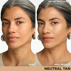 IT Cosmetics CC+ Illumination brush application demonstrates seamless blend