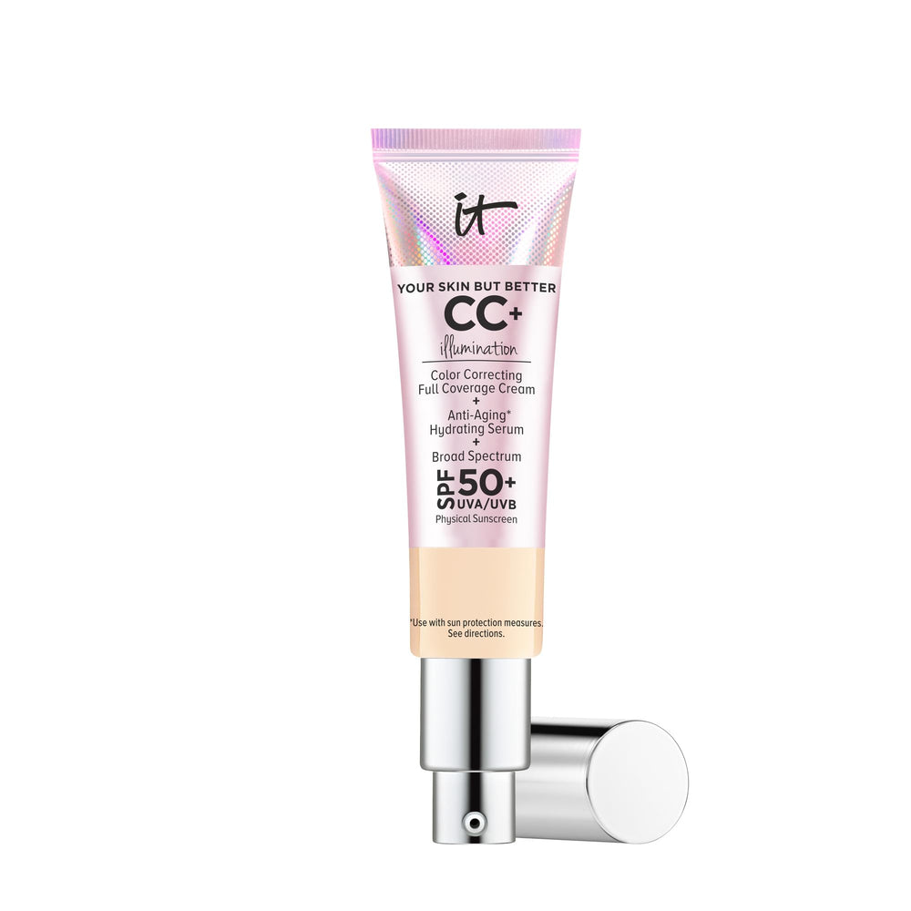 IT Cosmetics CC+ Cream Illumination Light bottle delivering radiant coverage with SPF 50+.