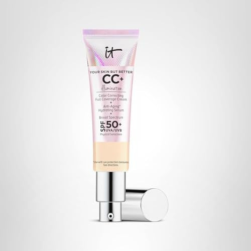 IT Cosmetics CC+ Cream Illumination Light packaging closeup highlights premium design.