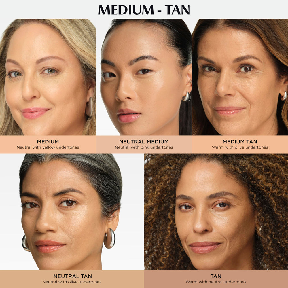 IT Cosmetics CC+ Illumination skin-tone closeup reveals natural finish without shimmer.