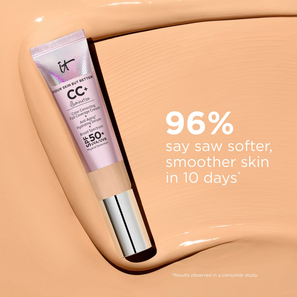IT Cosmetics CC+ Illumination creamy texture shown for easy layering.