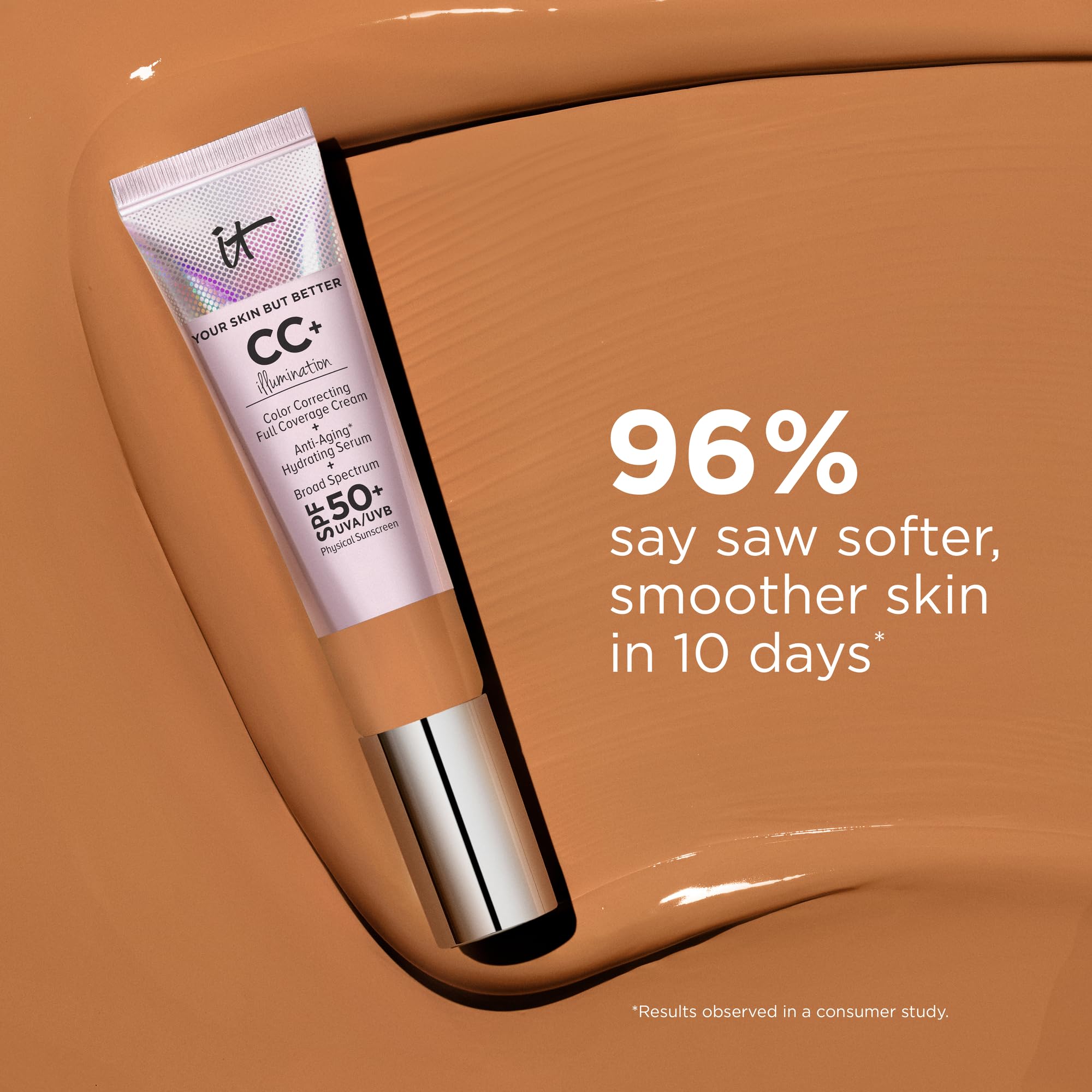 IT Cosmetics CC+ Illumination packaging close-up.