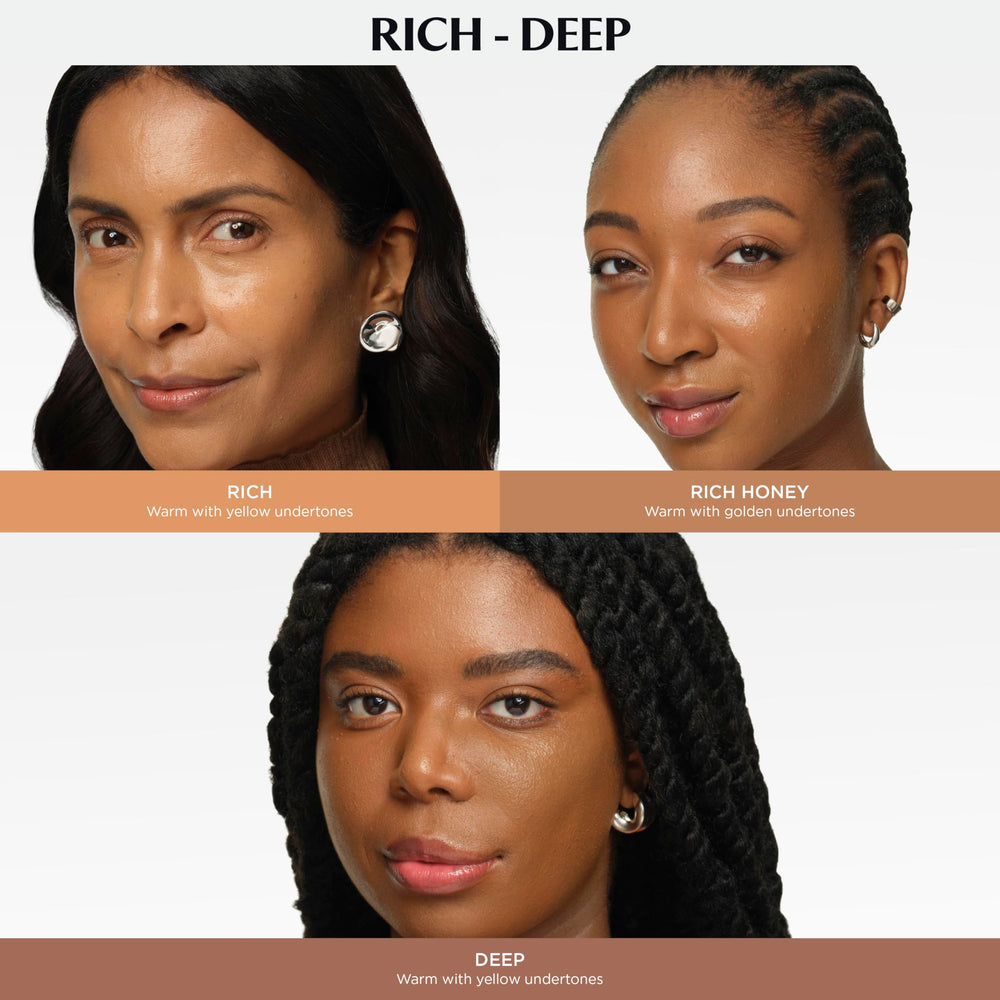 IT Cosmetics CC+ Illumination skin swatch on warm tone.