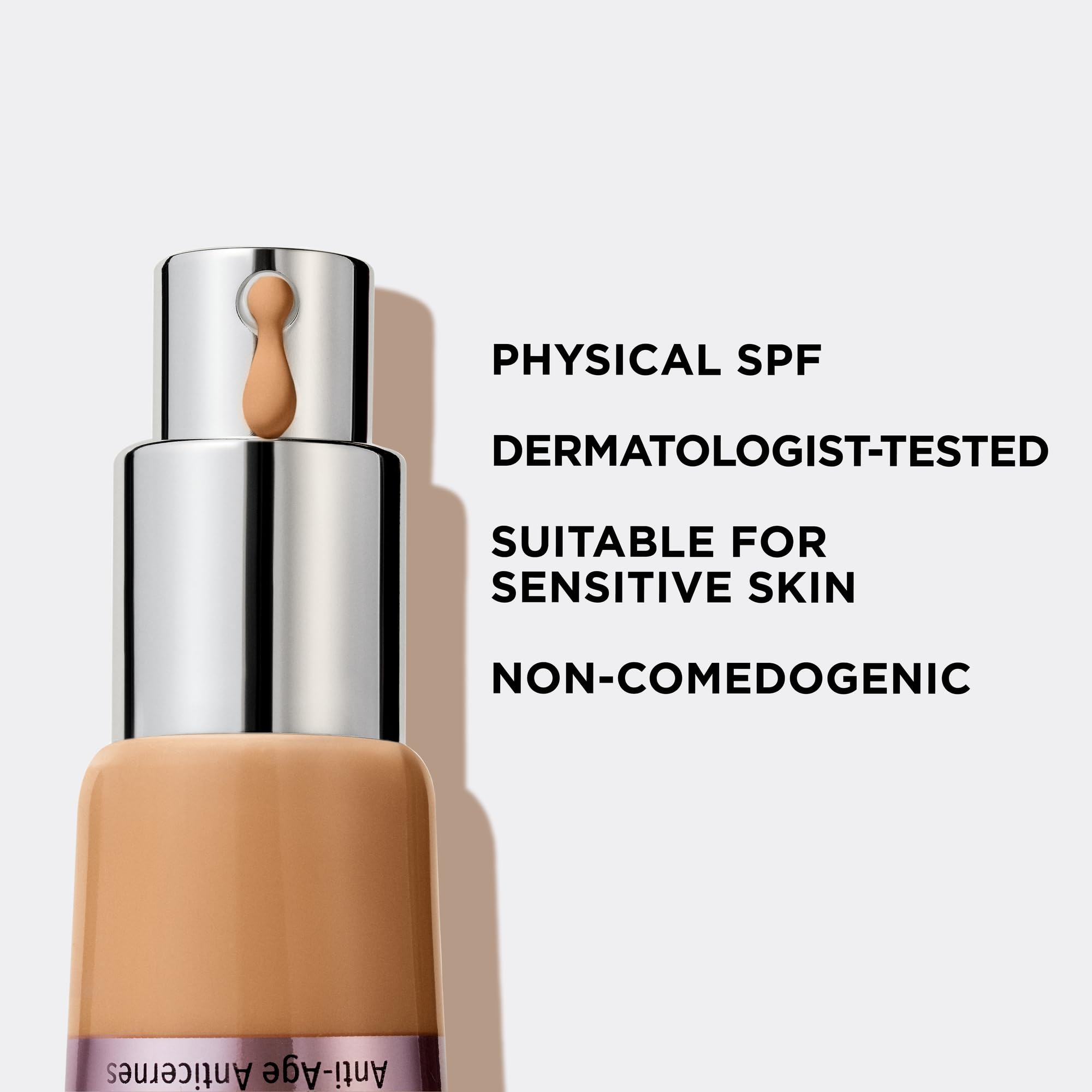 Close-up of texture showing hydrating, anti-aging serum feel in IT Cosmetics CC+ Illumination Tan.