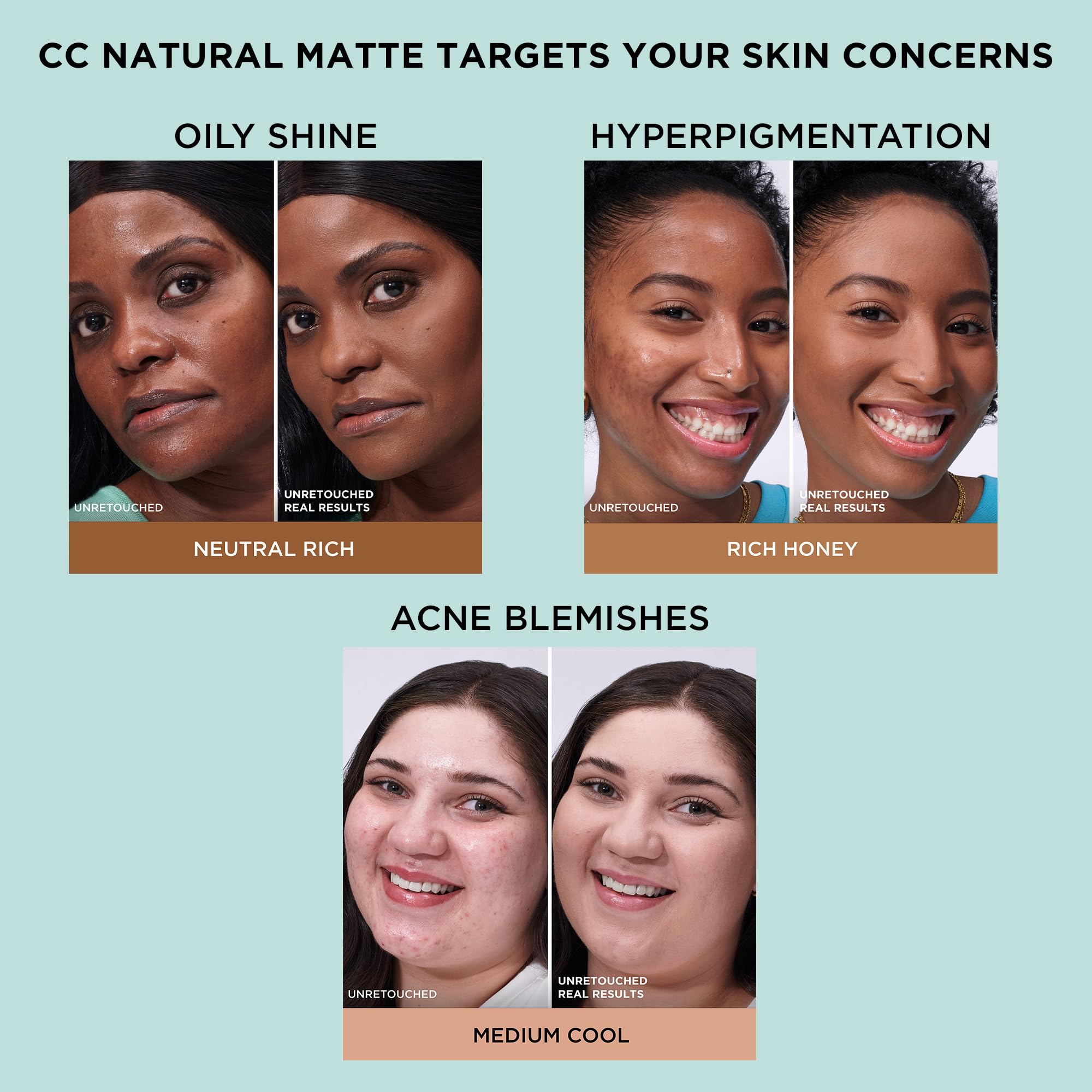 IT Cosmetics CC+ Natural Matte matte-finish look that isn't flat