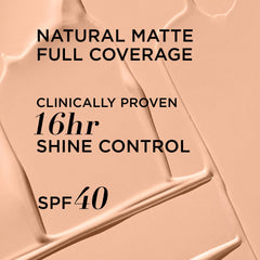 IT Cosmetics CC+ Natural Matte SPF 40 swatch demonstrates color correction and protection.