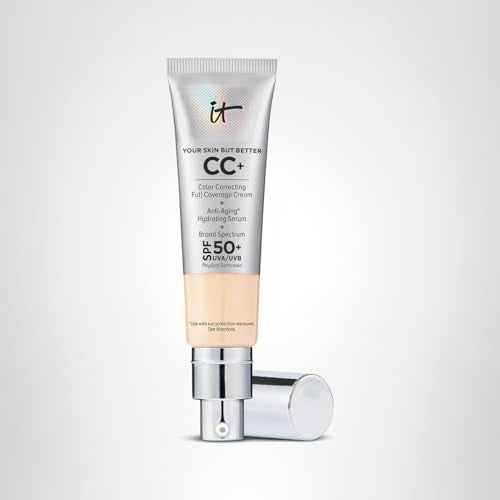 IT Cosmetics CC+ Cream Light anti-aging-finish image suggests youthful-looking complexion.