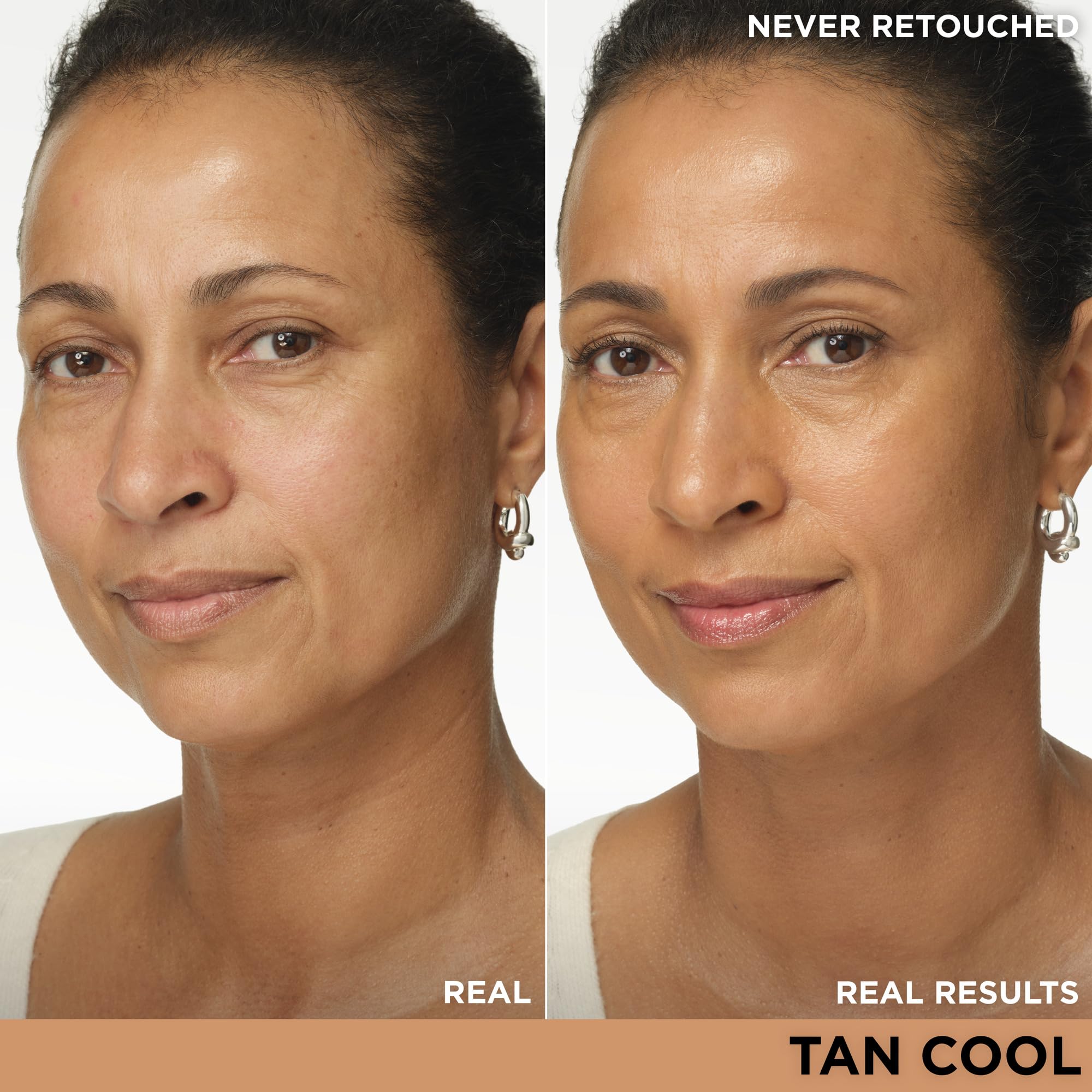 IT Cosmetics CC+ Cream Tan Cool swatches reveal natural shade match and color correcting pigments.