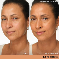 IT Cosmetics CC+ Cream Tan Cool swatches reveal natural shade match and color correcting pigments.