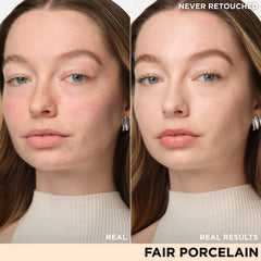 IT Cosmetics CC+ Nude Glow fair-porcelain swatch shows natural glow