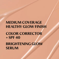 IT Cosmetics CC+ Nude Glow serum swatch demonstrates brightening glow with lightweight feel