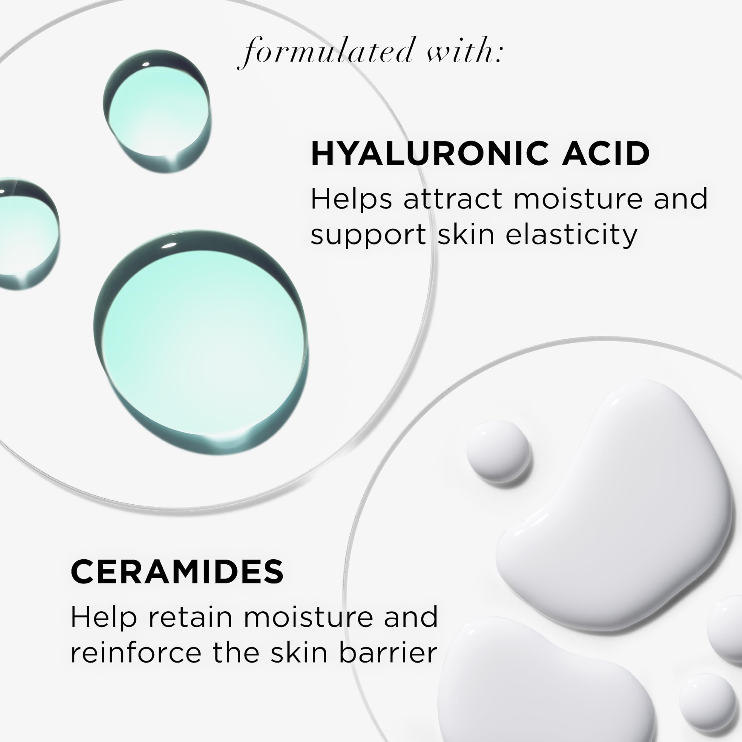 Ceramides and hyaluronic acid swirl in IT Cosmetics Confidence in a Cleanser for moisture retention and plumpness
