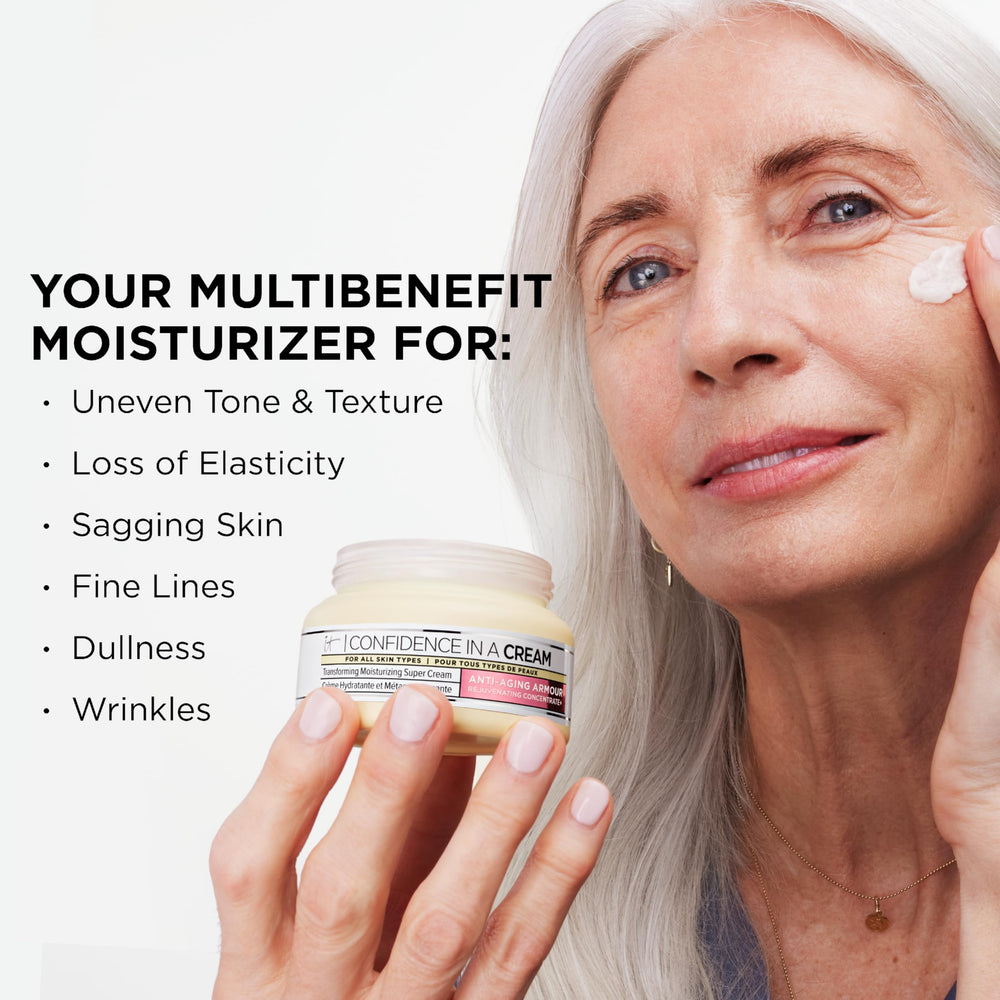 IT Cosmetics Confidence in a Cream features peptide-lipid complex for elasticity