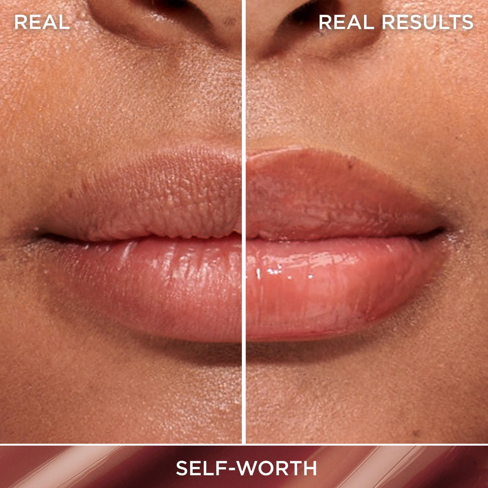 IT Cosmetics Confidence in a Serum Lip Gloss high-shine closeup on lips
