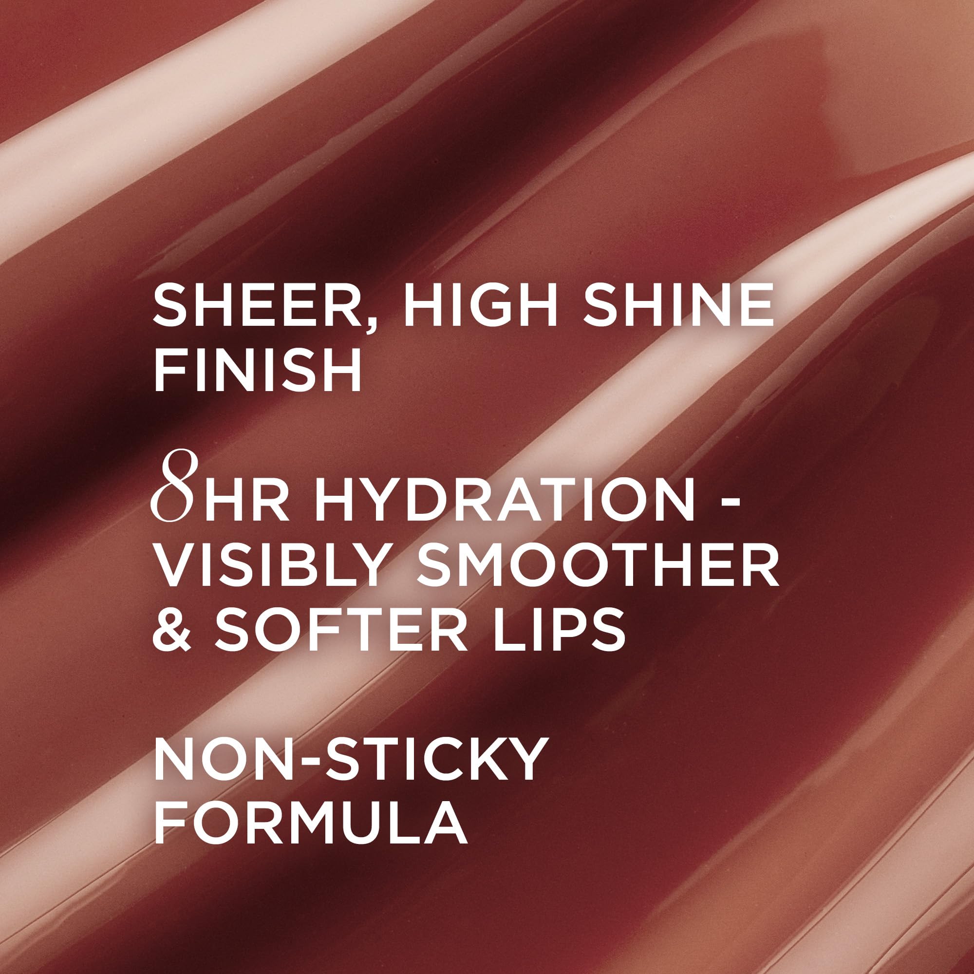 IT Cosmetics Confidence in a Serum Lip Gloss Self-Worth swatch on lips with soft pink beige shine