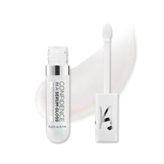 IT Cosmetics Confidence in a Serum Lip Gloss Self-Assured Clear Shimmer close-up for instant hydration and high shine.