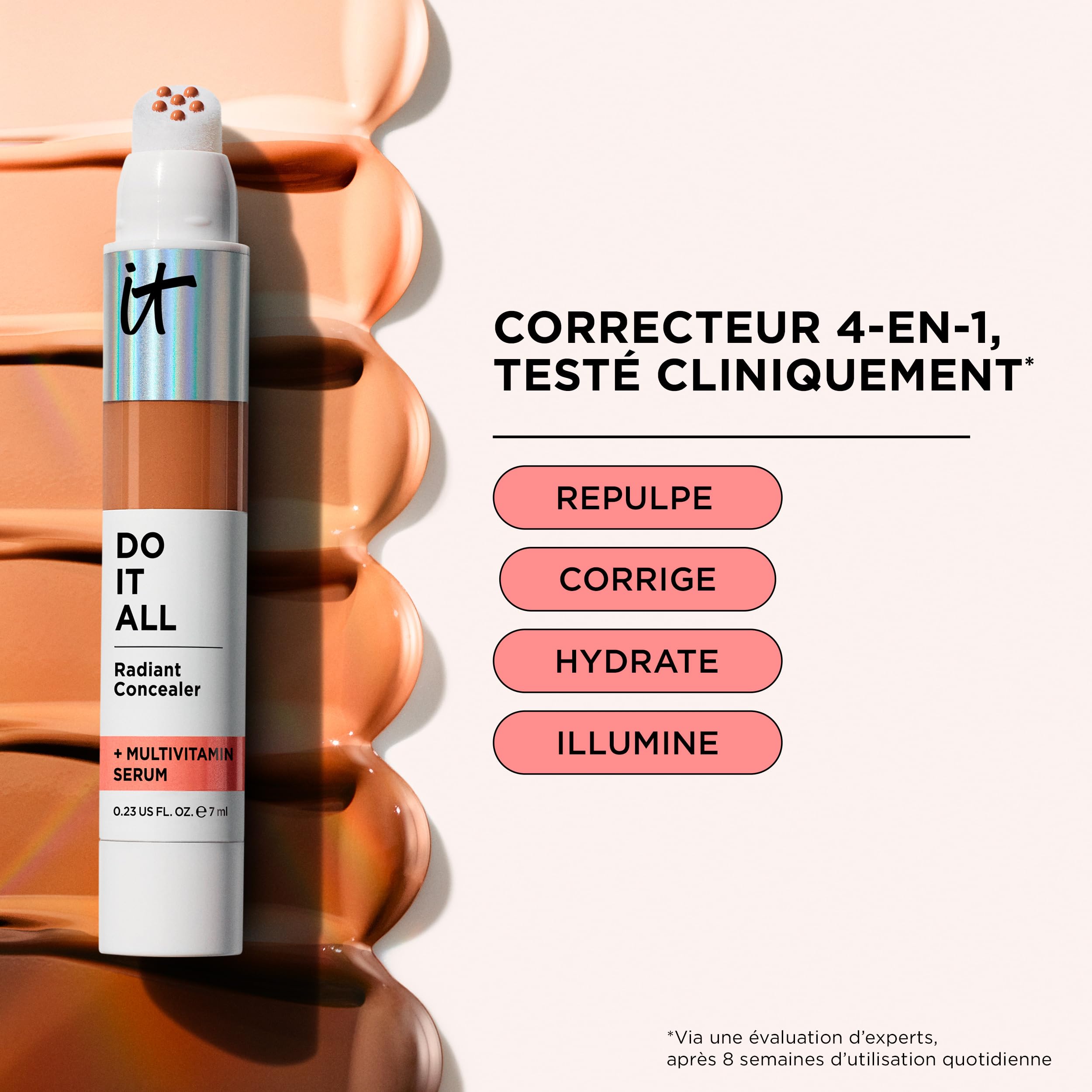 IT Cosmetics Do It All Radiant Concealer application on under-eye area for dark circles.