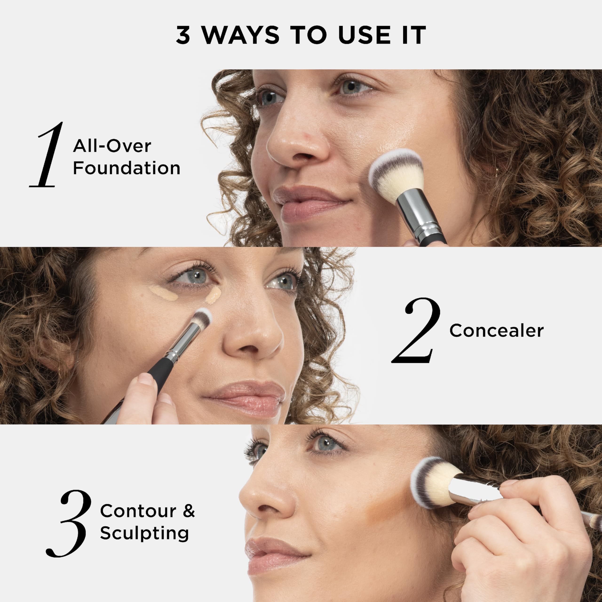 IT Cosmetics Heavenly Luxe 7 foundation-concealer-blending supports buildable, airbrushed blending across the face