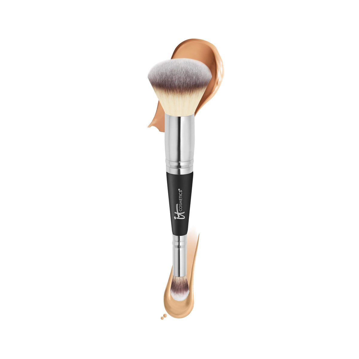 IT Cosmetics Heavenly Luxe 7 head closeup shows ultra-soft bristles for gentle foundation blending