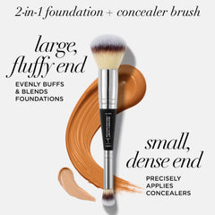 IT Cosmetics Heavenly Luxe 7 large-end foundation-application captures liquid formulas for a smooth base