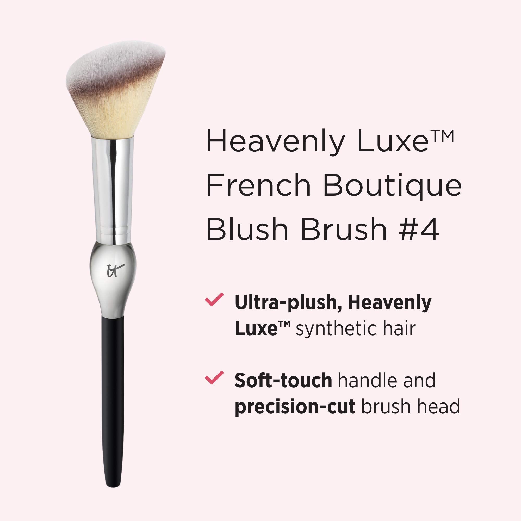 IT Cosmetics Heavenly Luxe brush close-up shows ultra-plush fibers for a soft finish