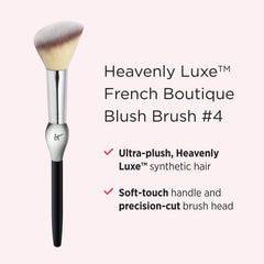 IT Cosmetics Heavenly Luxe brush close-up shows ultra-plush fibers for a soft finish