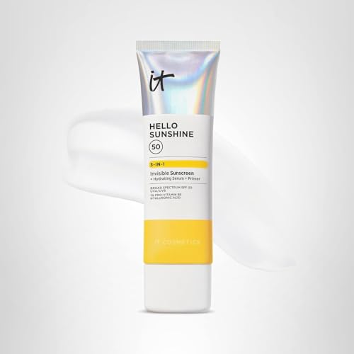 When layered under makeup, IT Cosmetics Hello Sunshine primes while hydrating.