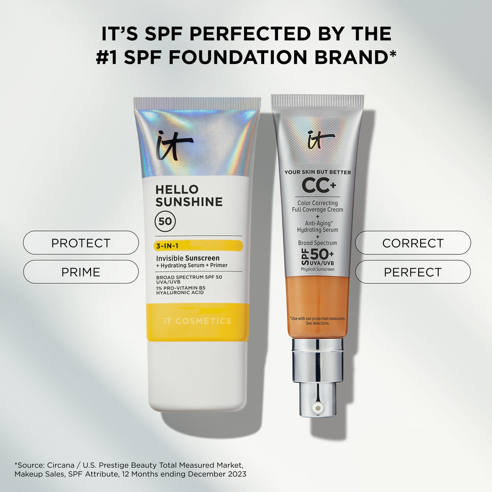 FSA/HSA eligible IT Cosmetics Hello Sunshine packaging details.
