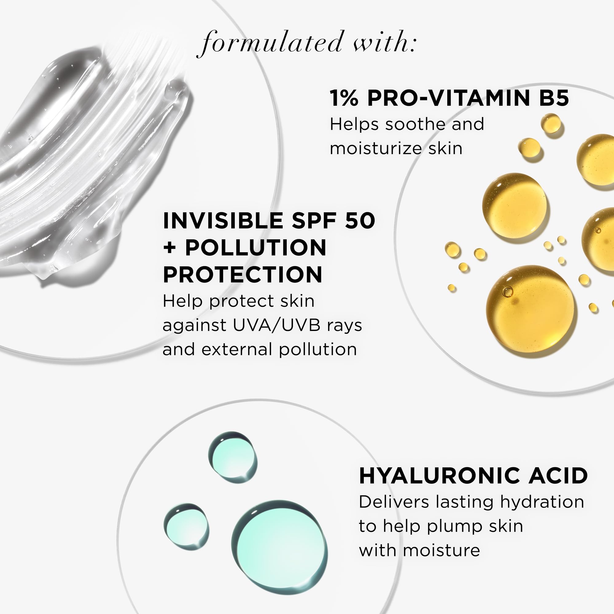 IT Cosmetics Hello Sunshine ingredients highlight 1% Pro-Vitamin B5 and hyaluronic acid.