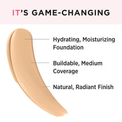 IT Cosmetics Light Warm Foundation on skin with radiant finish for a healthy glow