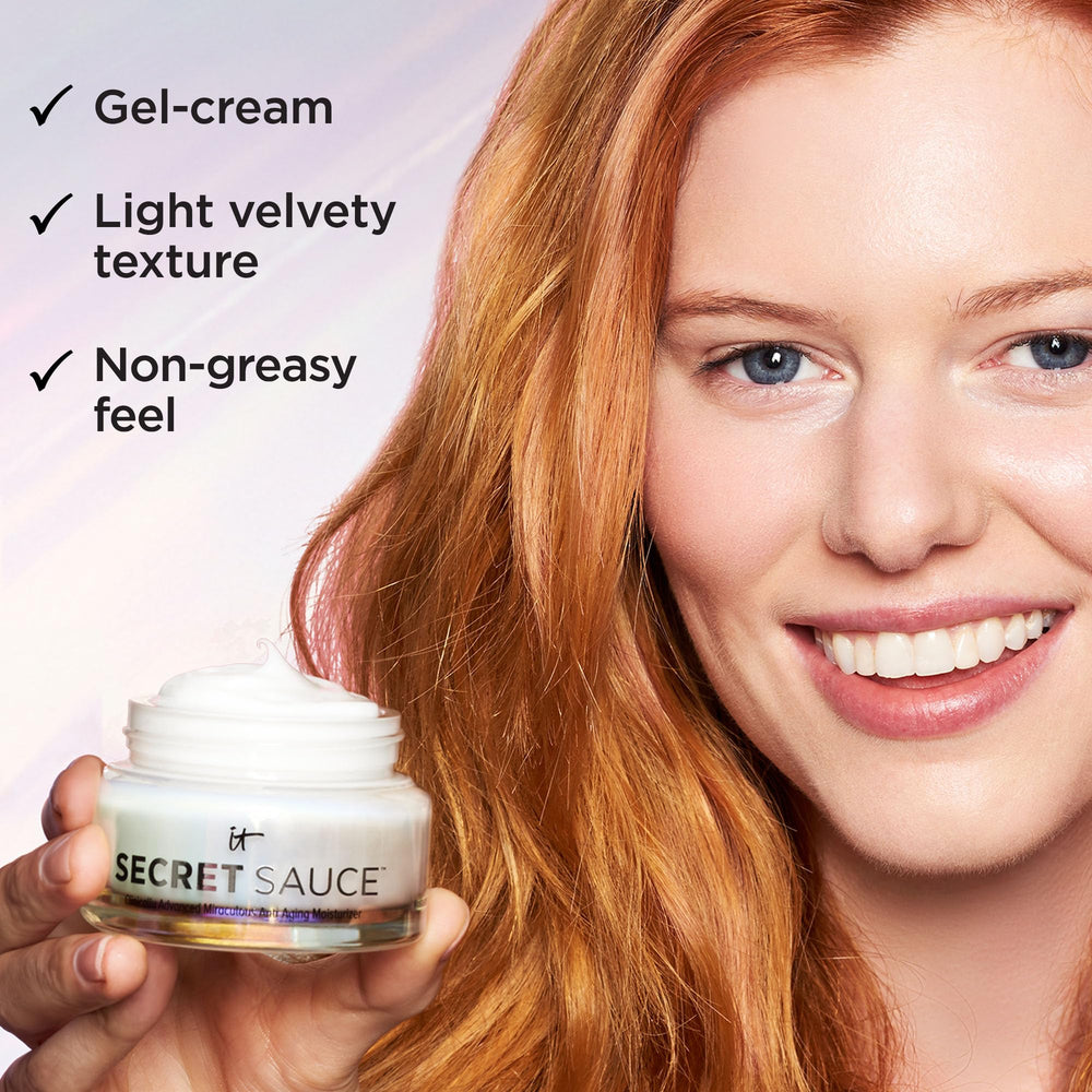 IT Cosmetics Secret Sauce Drops of Light Technology label promises radiance and discoloration reduction