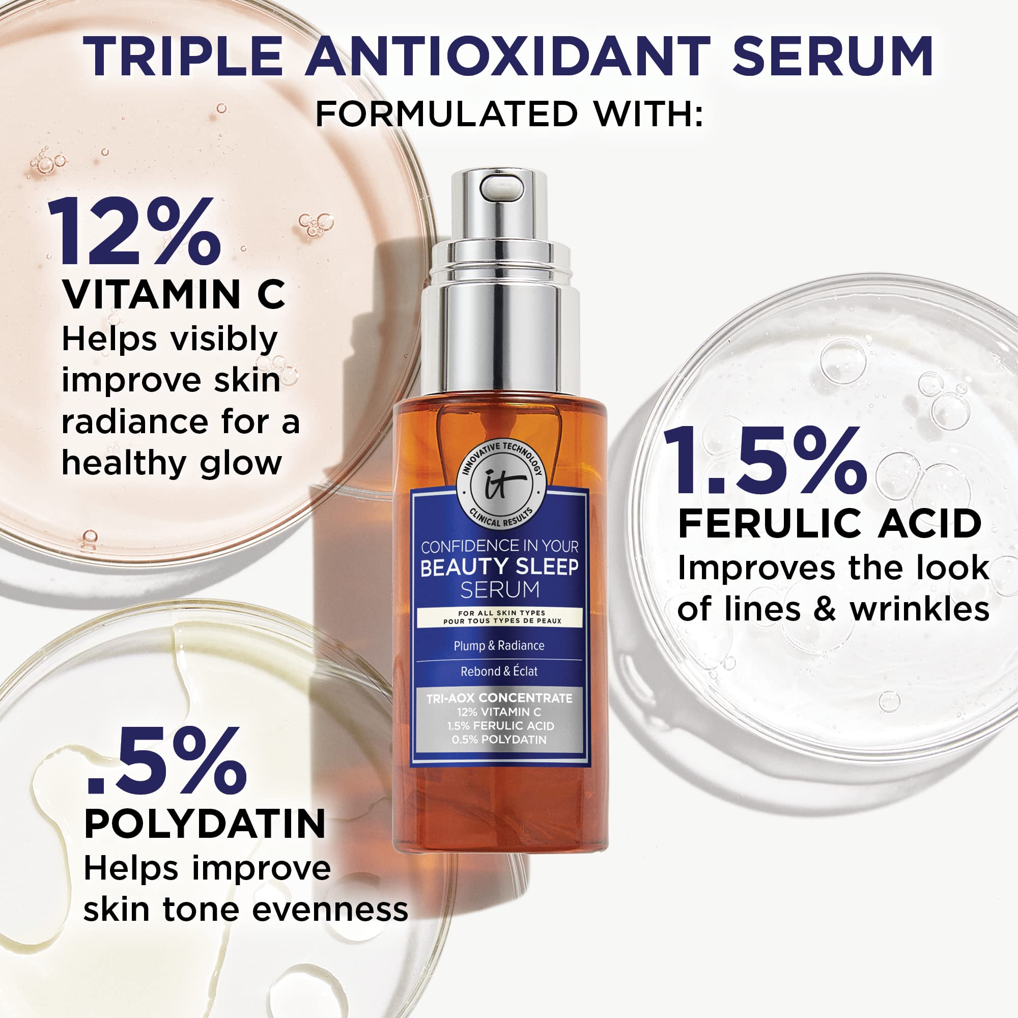 IT Cosmetics skin after application smoother brighter