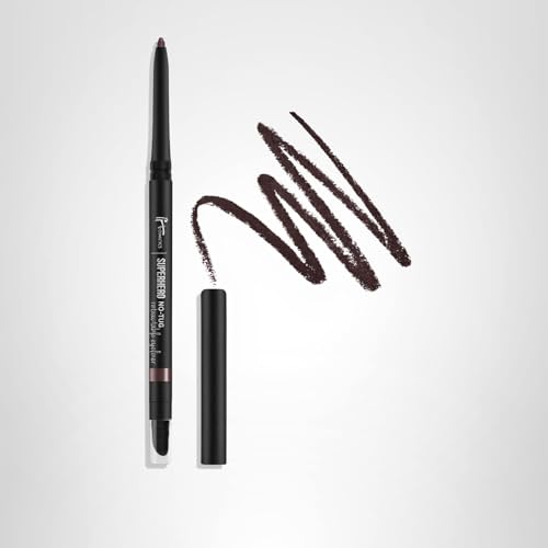 IT Cosmetics Superhero No-Tug packaging with brown pencil and cap.