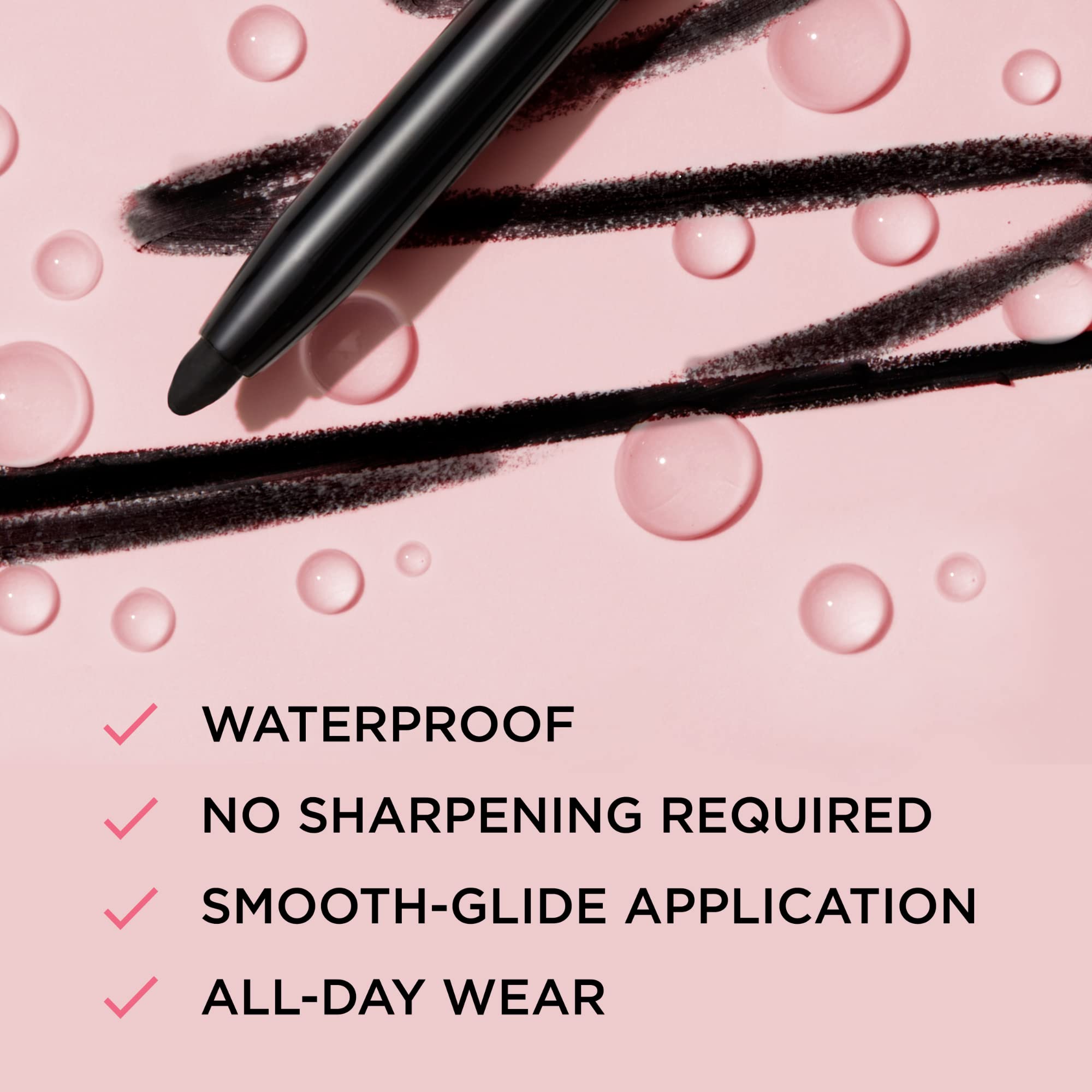 IT Cosmetics Superhero No-Tug Eyeliner twist-up mechanism shown for effortless automatic application.