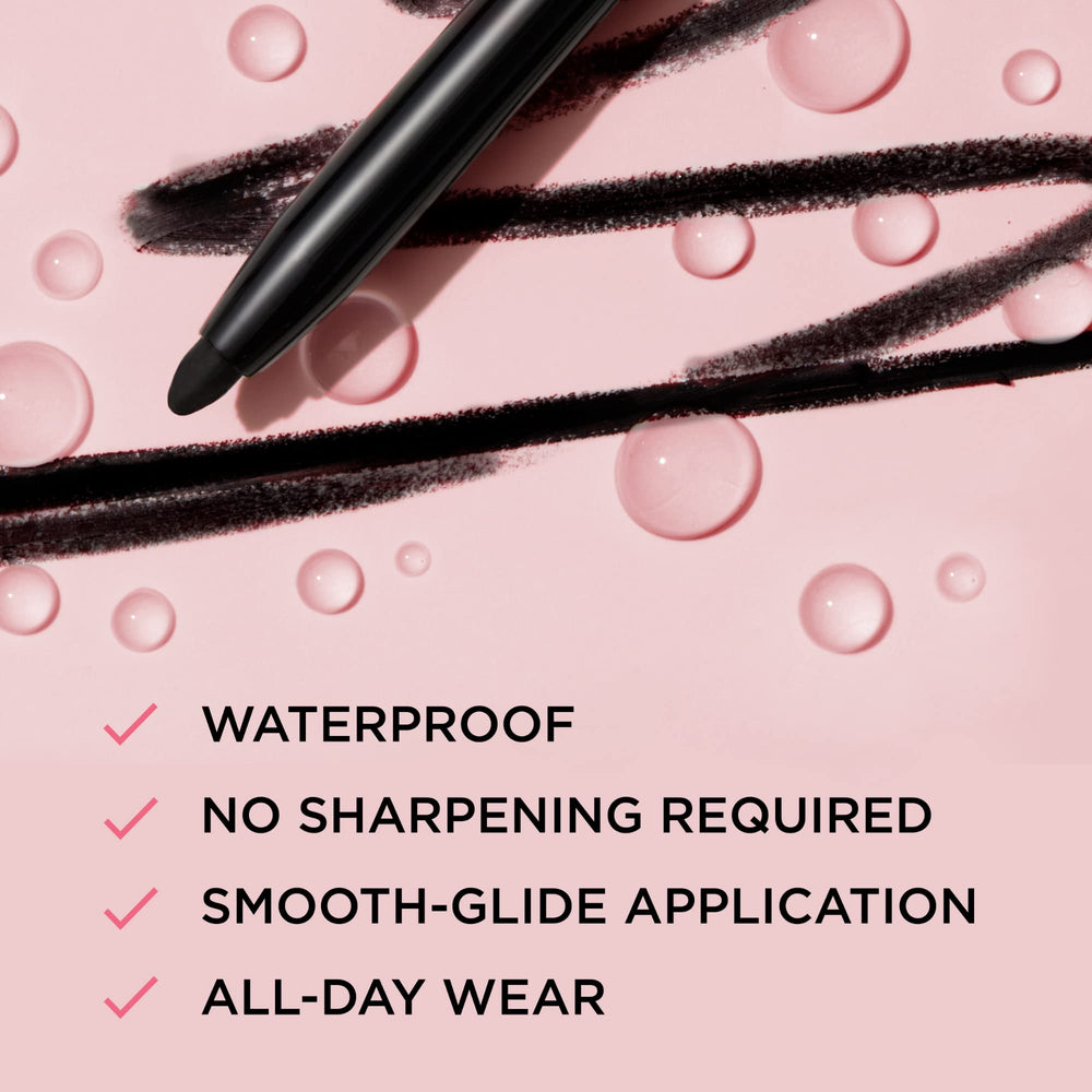 IT Cosmetics Superhero No-Tug Eyeliner twist-up mechanism shown for effortless automatic application.