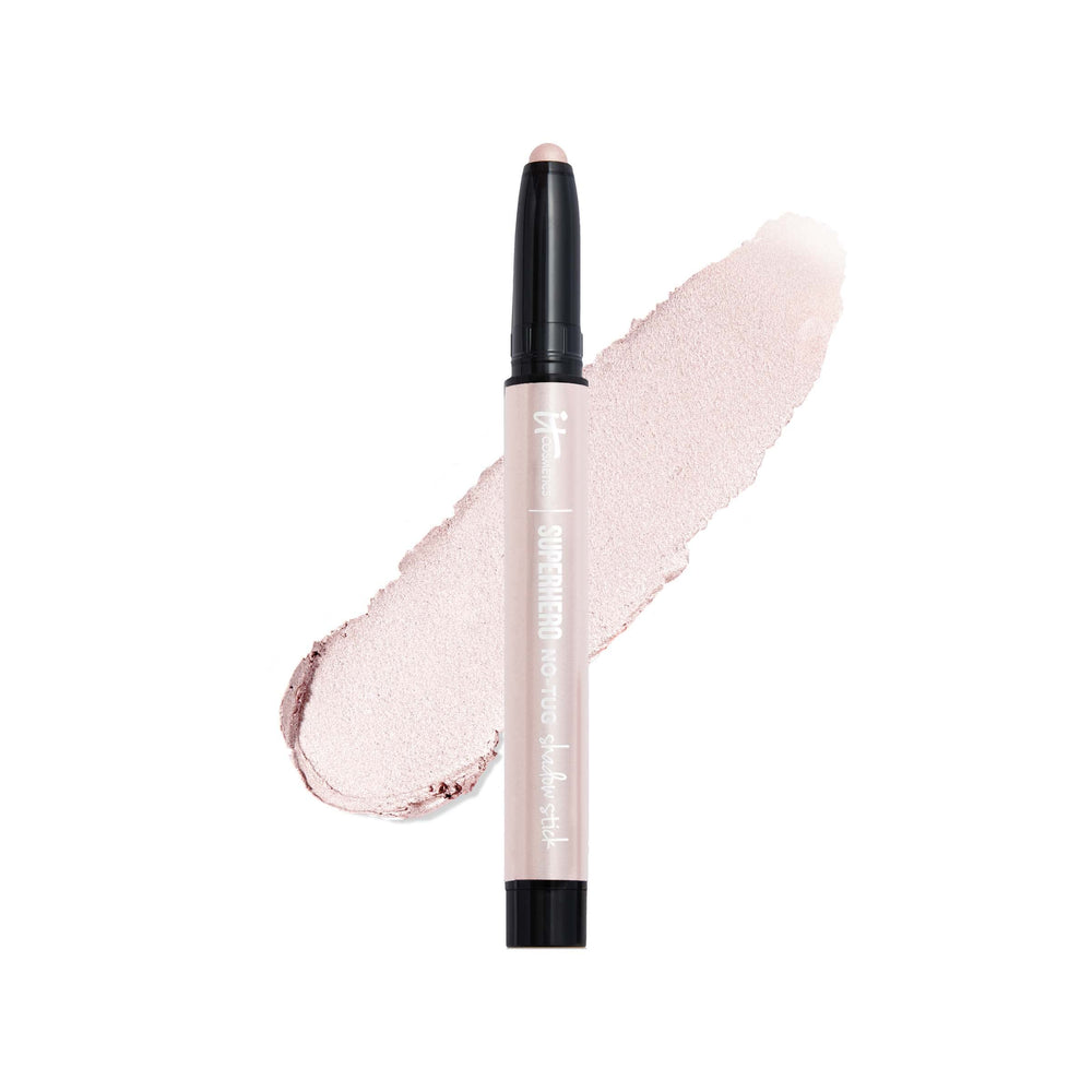 IT Cosmetics Superhero No-Tug Waterproof Shadow Stick Passionate Pearl applied smoothly for effortless color