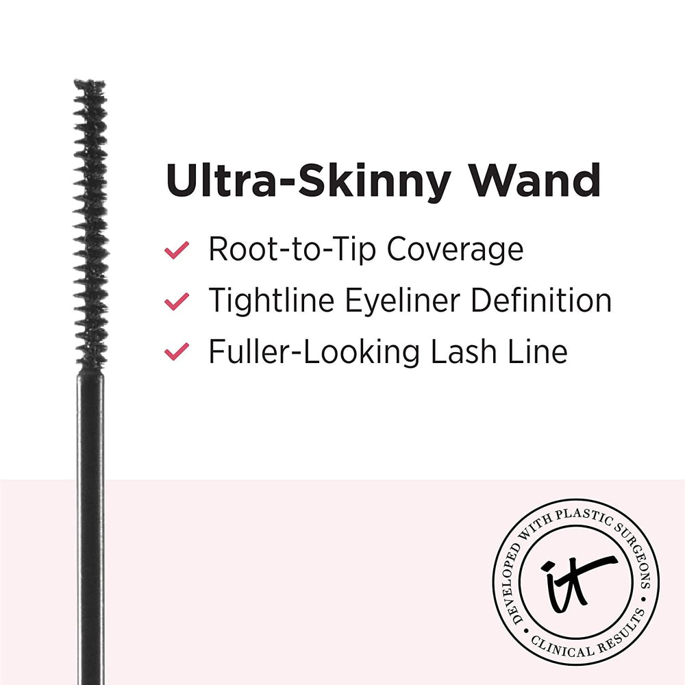 IT Cosmetics Tightline root coating demonstrates root-to-tip lash definition.