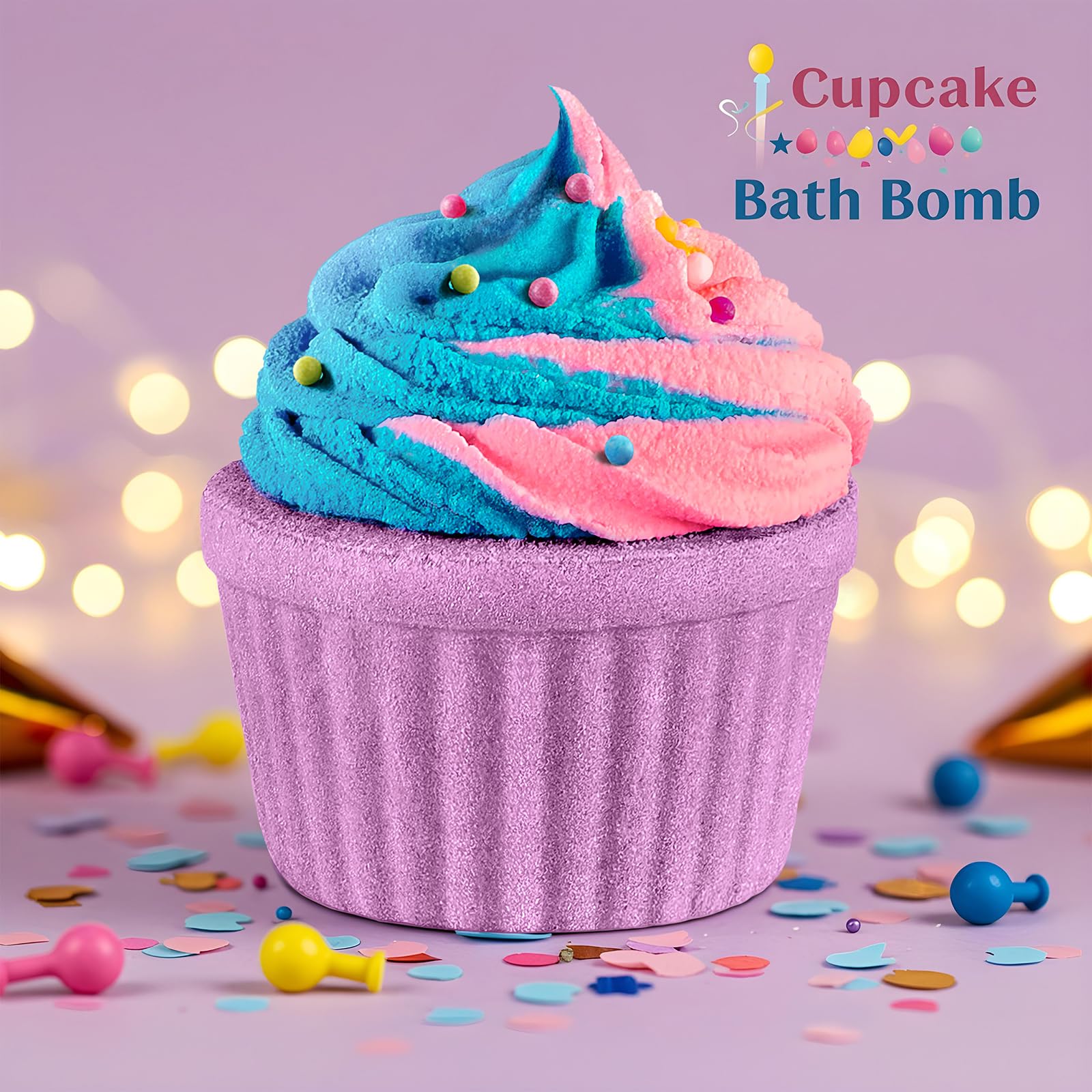 ITABLETAS cake shower ball delivers playful scent and bubbles during a luxurious bath.