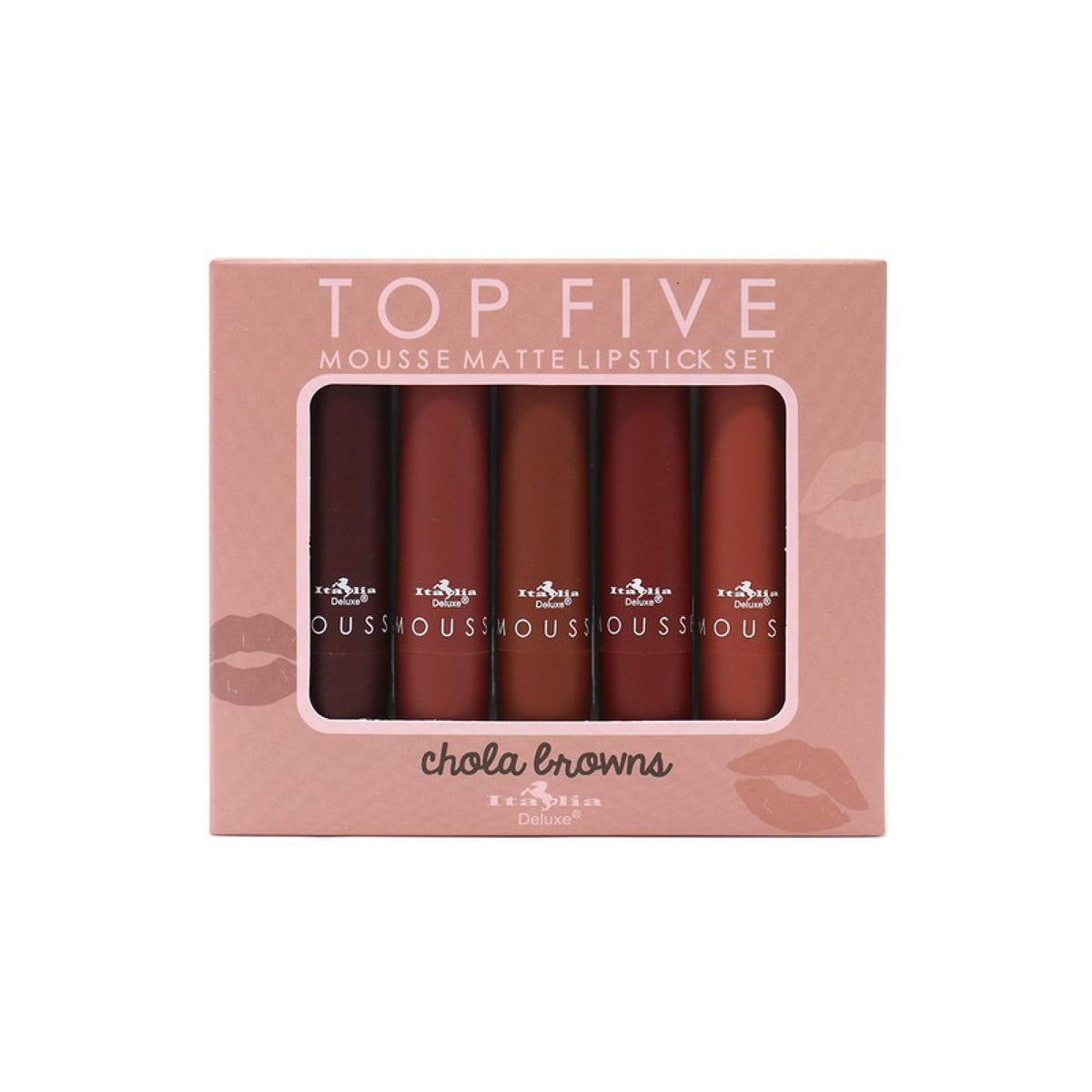 Italia Deluxe burnt orange swatches show creamy matte color with soft texture.