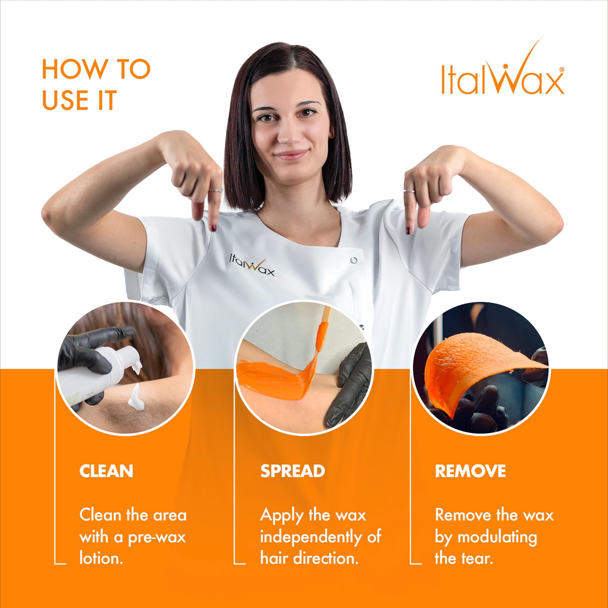 Italwax Top Line Coral Hard Wax suitable for sensitive skin ensuring comfort.