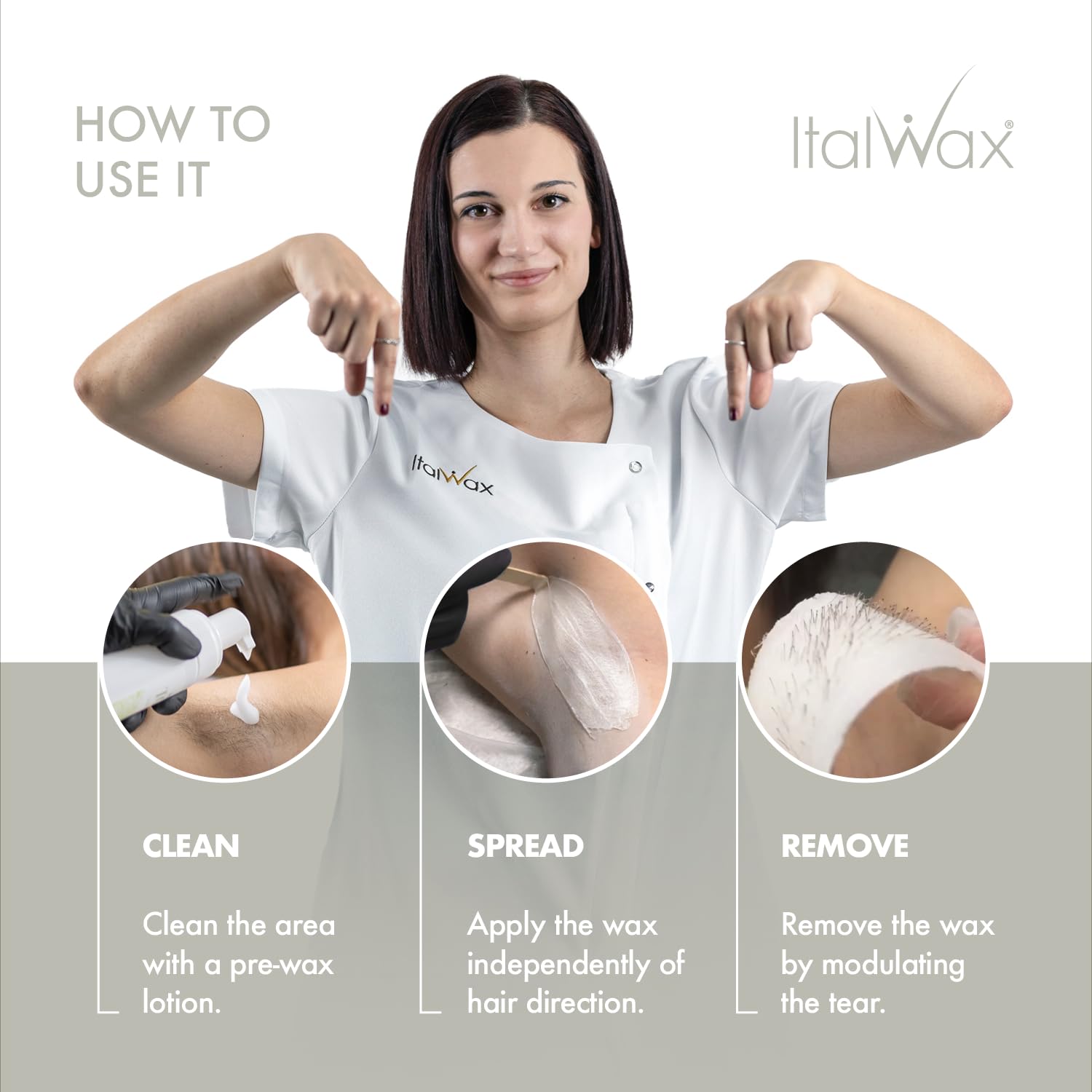 Italwax Crystal Wax ultra-gentle performance on sensitive skin.