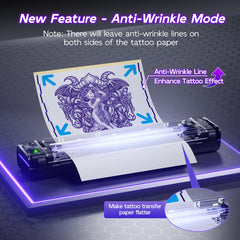 Itari Tattoo Stencil Printer wireless setup highlights effortless Bluetooth pairing for instant transfer.