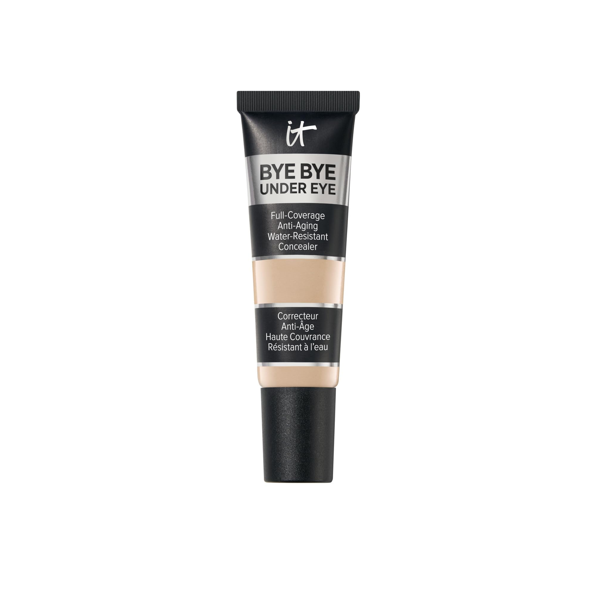 IT Cosmetics Bye Bye Under Eye Concealer medium bottle closeup showing 24-hour coverage