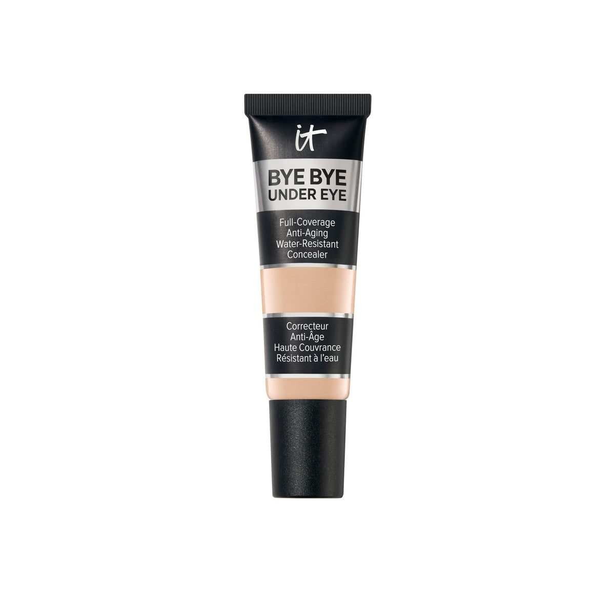 IT Cosmetics Bye Bye Under Eye Concealer medium bottle closeup showing 24-hour coverage