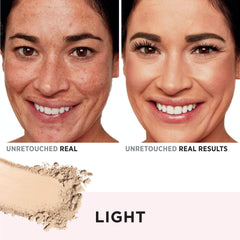 IT Cosmetics CC+ Airbrush Powder texture reveals optical blur for a soft, even complexion.