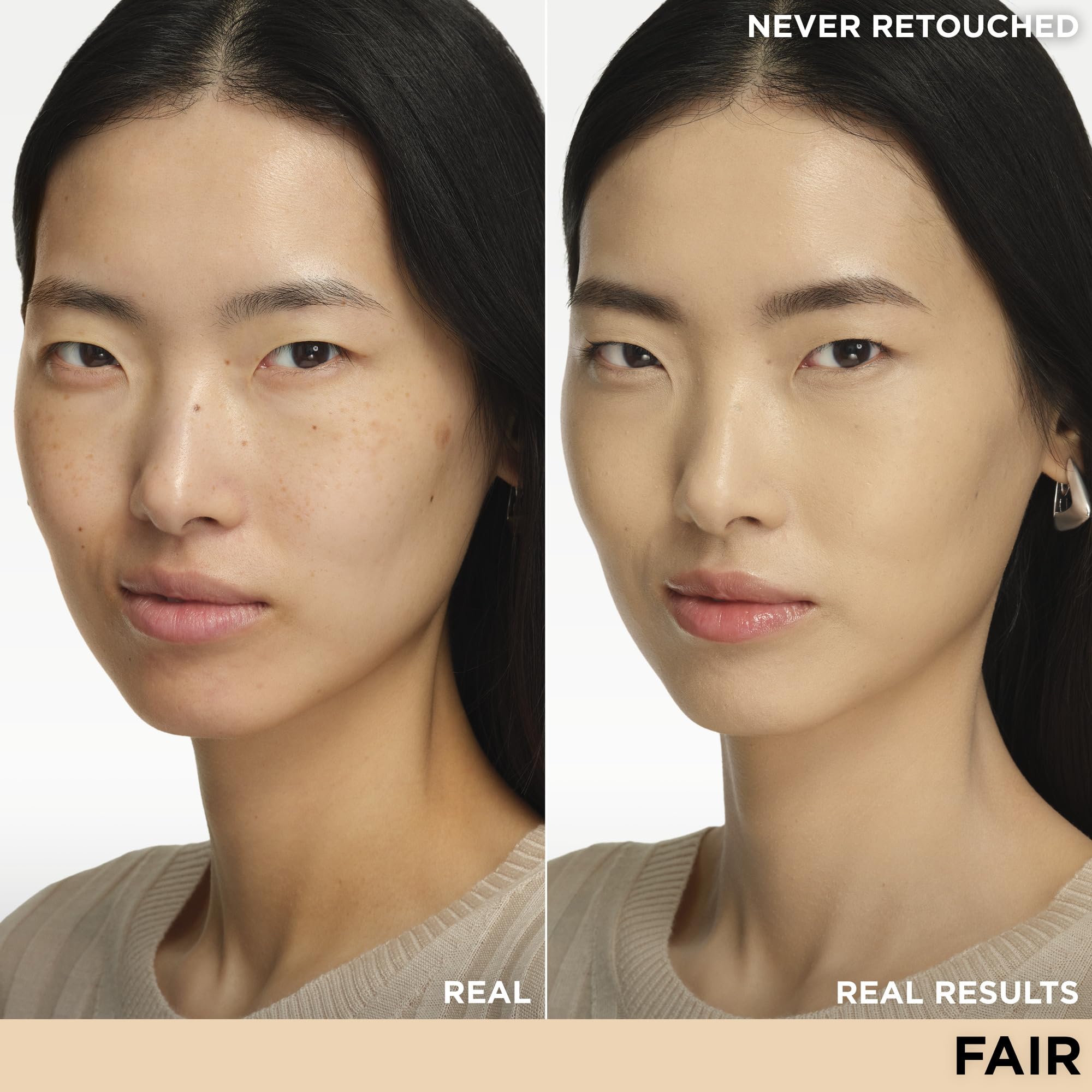 IT Cosmetics CC+ Cream Fair swatch showing natural color correction and blendable coverage