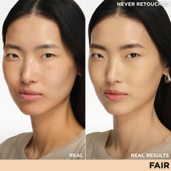 IT Cosmetics CC+ Cream Fair swatch showing natural color correction and blendable coverage