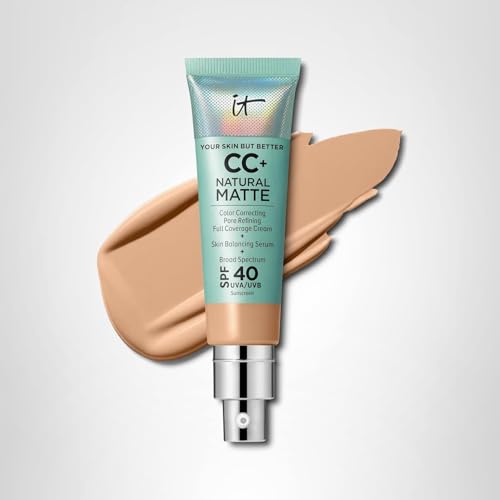 IT Cosmetics CC+ Cream Natural Matte travel-ready tube for on-the-go coverage and SPF