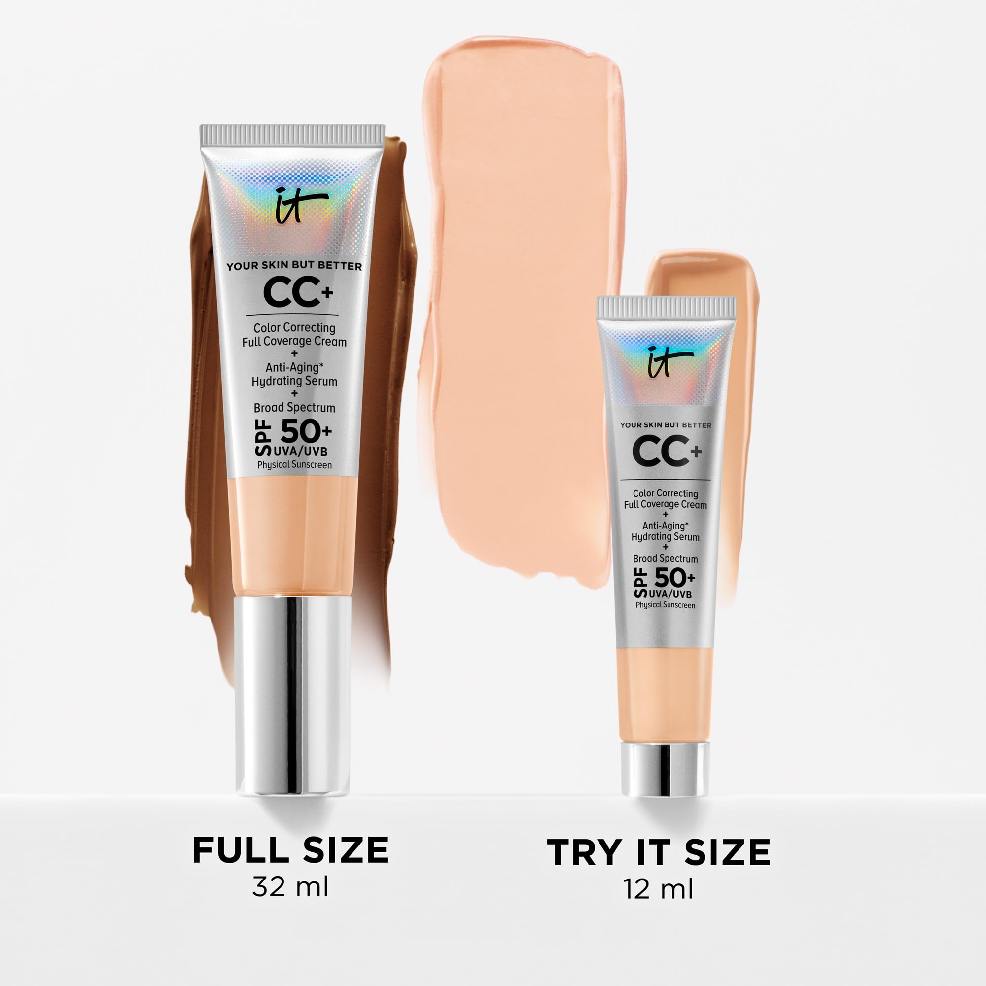 IT Cosmetics CC+ Cream minimizes the appearance of pores with buildable coverage